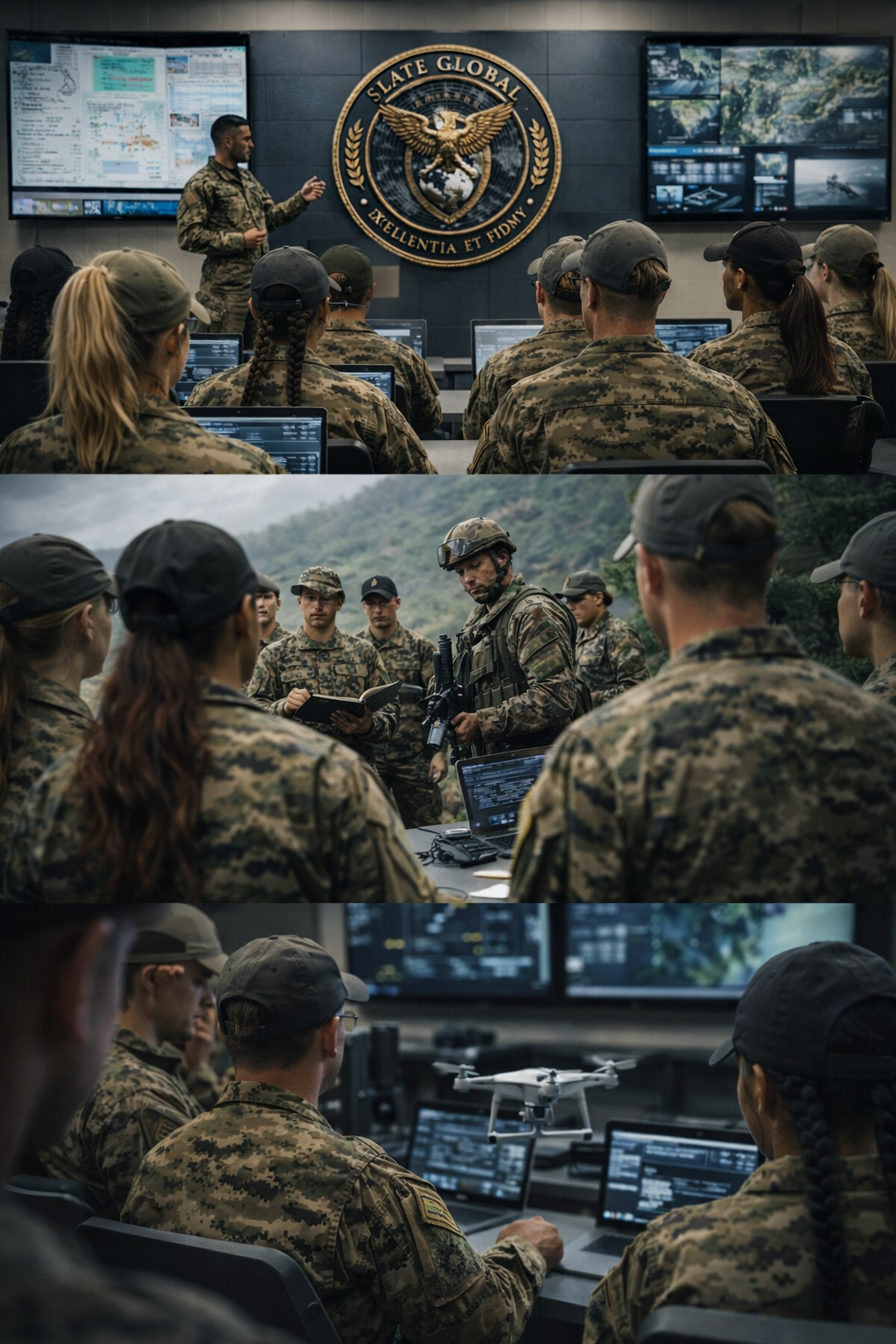 Slate Academy training and briefing collage